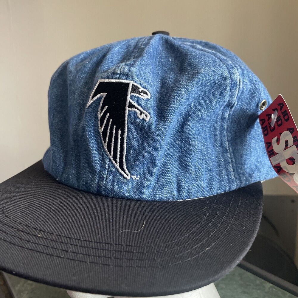 New Vintage 1990's Atlanta Falcons Team NFL AJD Blue Denim